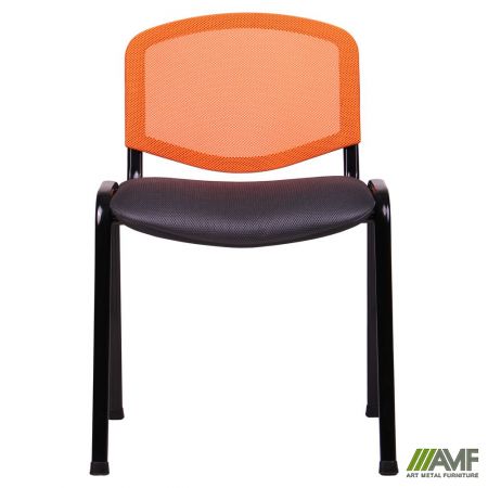 Фото 3 - Стул Изо Веб черный сиденье Сетка серая/спинка Сетка оранжевая 