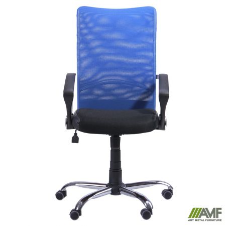 Фото 3 - Кресло АЭРО HB сиденье Сетка черная, Неаполь N-20/спинка Сетка синяя 