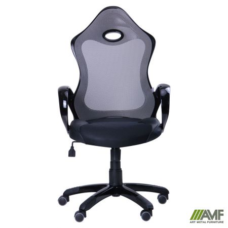 Фото 3 - Кресло Матрикс-1 Черный, сиденье Сетка черная/спинка Сетка серая
