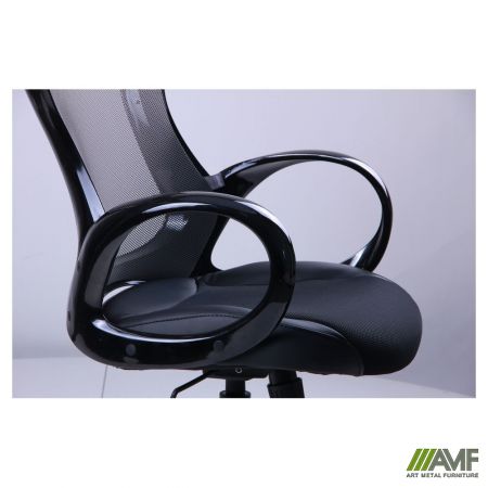 Фото 6 - Кресло Матрикс-1 Черный, сиденье Сетка черная/спинка Сетка серая