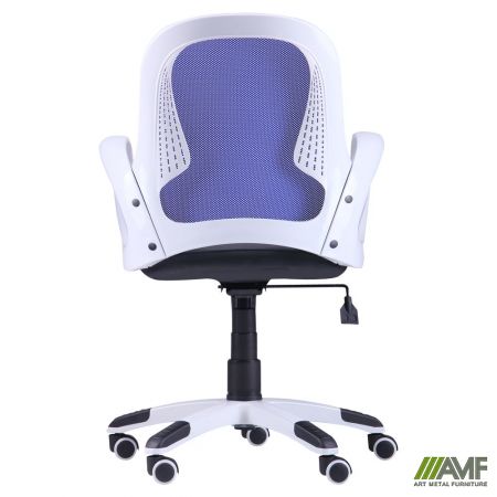 Фото 5 - Кресло Матрикс-LB Белый, сиденье Сетка черная/спинка Сетка синяя