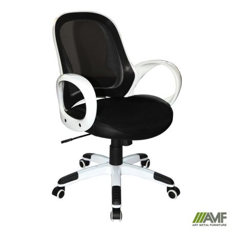 Фото 1 - Кресло Матрикс-LB Белый механизм Anyfix сиденье Сетка черная/спинка Сетка черная
