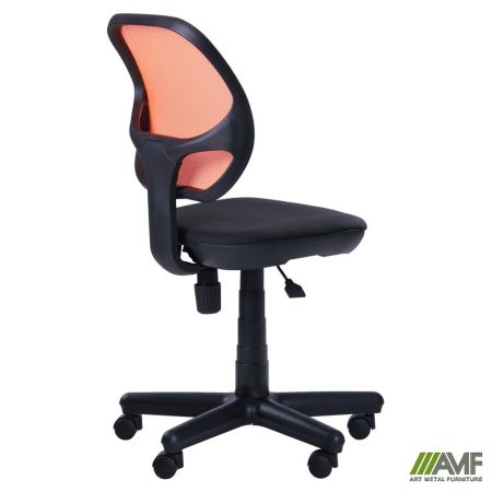 Фото 5 - Кресло Чат сиденье Сетка черная/спинка Сетка оранжевая 