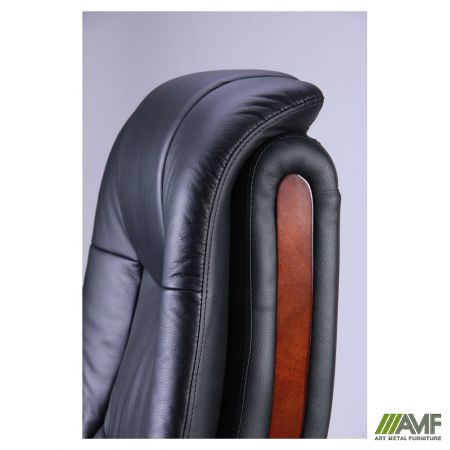 Фото 6 - Кресло Ванкувер, кожа черная (625-B+PVC)