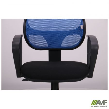 Фото 5 - Кресло Бит/АМФ-7 сиденье Сетка черная/спинка Сетка синяя 