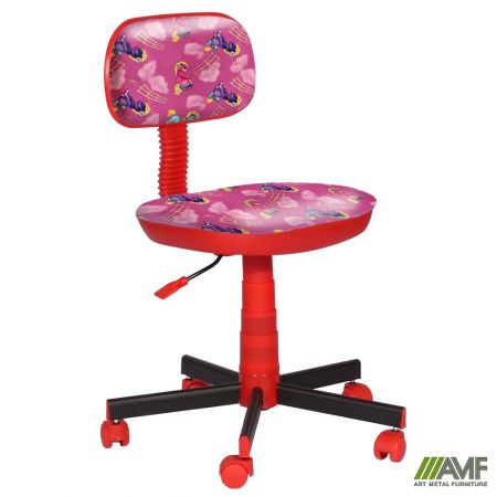 Фото 1 - Кресло детское Киндер Пони - розовый (пластик красный )