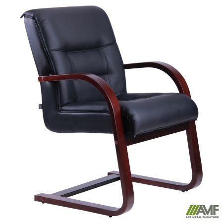 Фото 1 - Кресло Роял CF бук Кожа Люкс комбинированная Темно-коричневая