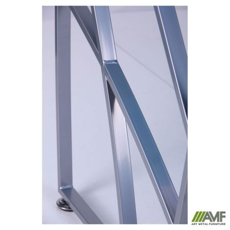 Фото 8 - Стол ST-S1221 Синее стекло/Серый МДФ/Серебристый металик 1000*545*760