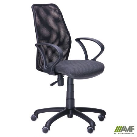 Фото 1 - Кресло Oxi/АМФ-4 сиденье Сетка черная/спинка Сетка оранжевая 