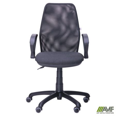 Фото 3 - Кресло Oxi/АМФ-4 сиденье Сетка черная/спинка Сетка оранжевая 