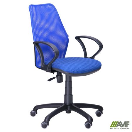 Фото 1 - Кресло Oxi/АМФ-4 сиденье Сетка черная/спинка Сетка синяя 