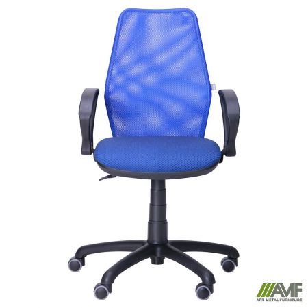 Фото 3 - Кресло Oxi/АМФ-4 сиденье Сетка черная/спинка Сетка синяя 