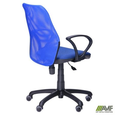 Фото 4 - Кресло Oxi/АМФ-4 сиденье Сетка черная/спинка Сетка синяя 