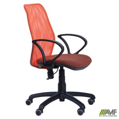 Фото 2 - Кресло Oxi/АМФ-4 сиденье А-14/спинка Сетка оранжевая 