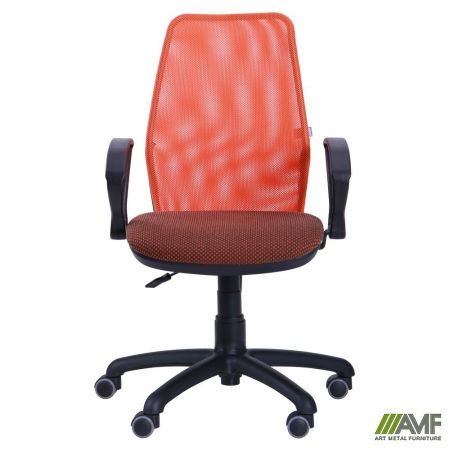 Фото 4 - Кресло Oxi/АМФ-4 сиденье А-14/спинка Сетка оранжевая 