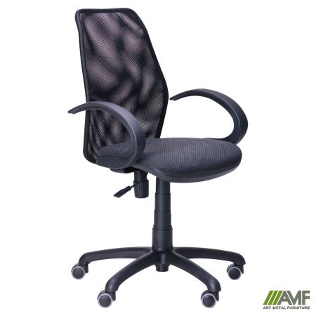 Фото 1 - Кресло Oxi/АМФ-5 сиденье Квадро-06/спинка Сетка черная 