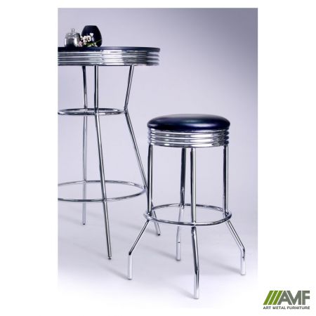 Фото 5 - Комплект Roxy черный стол барный и 2 стула (CZ-1503)