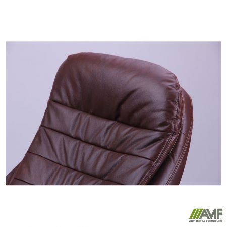 Фото 8 - Кресло Валенсия HB кожа коричневая (CS-618E LEATHER BROWN)