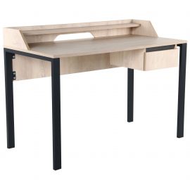 Стол компьютерный Pluto Top SH (1380х600х750) Дуб Эндгрейн/Черный графит Стол компьютерный Pluto Top SH (1380х600х750) Дуб Эндгрейн/Черный графит