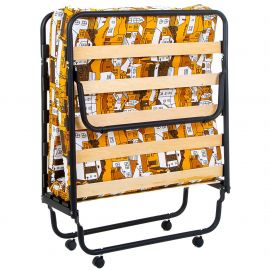 Раскладушка Классик черная с матрасом 1900*800 City brown Раскладушка Классик черная с матрасом 1900*800 City brown