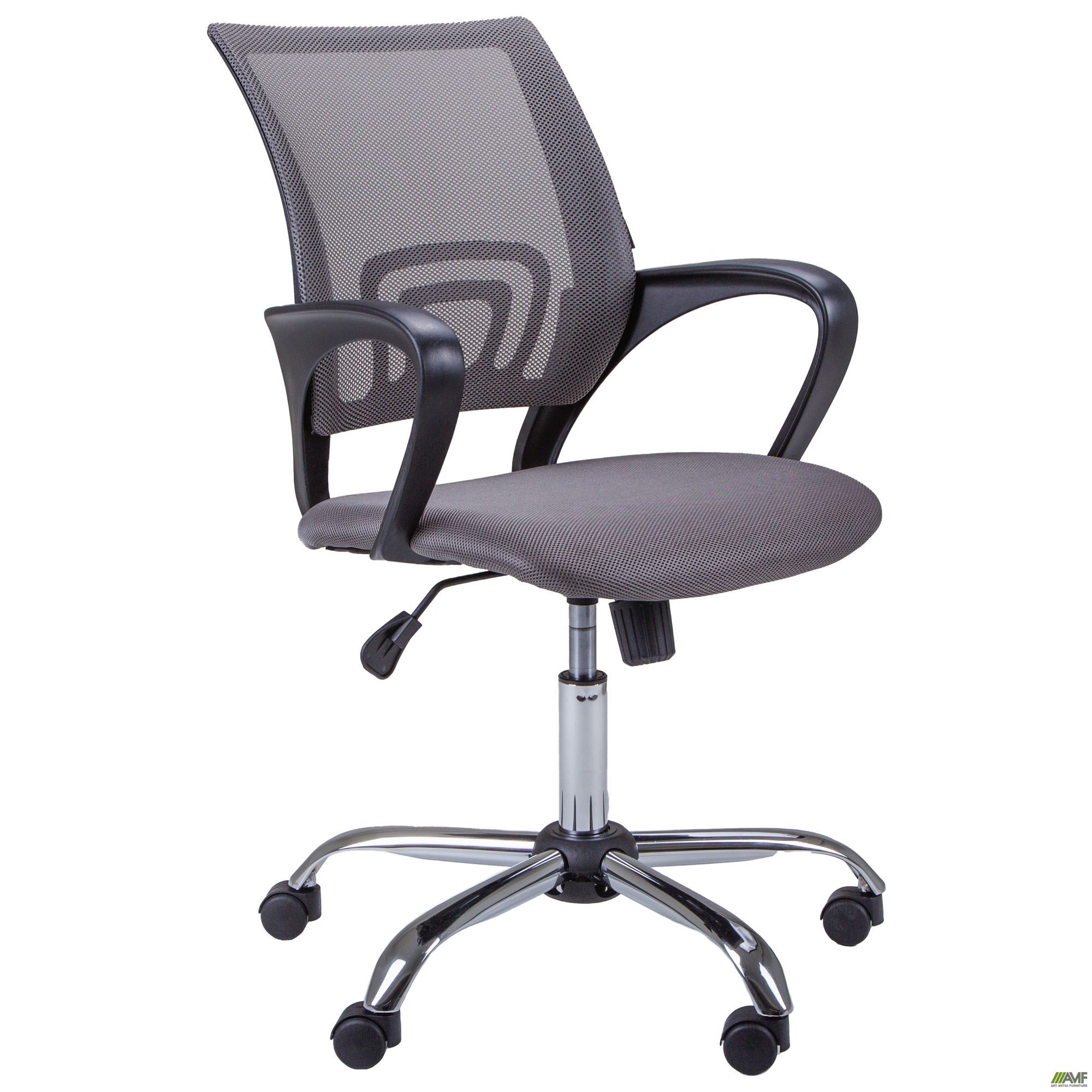 Фото 1 - Крiсло Веб Хром Сiтка сiра Фото 1 - Крiсло Веб Хром Сiтка сiра