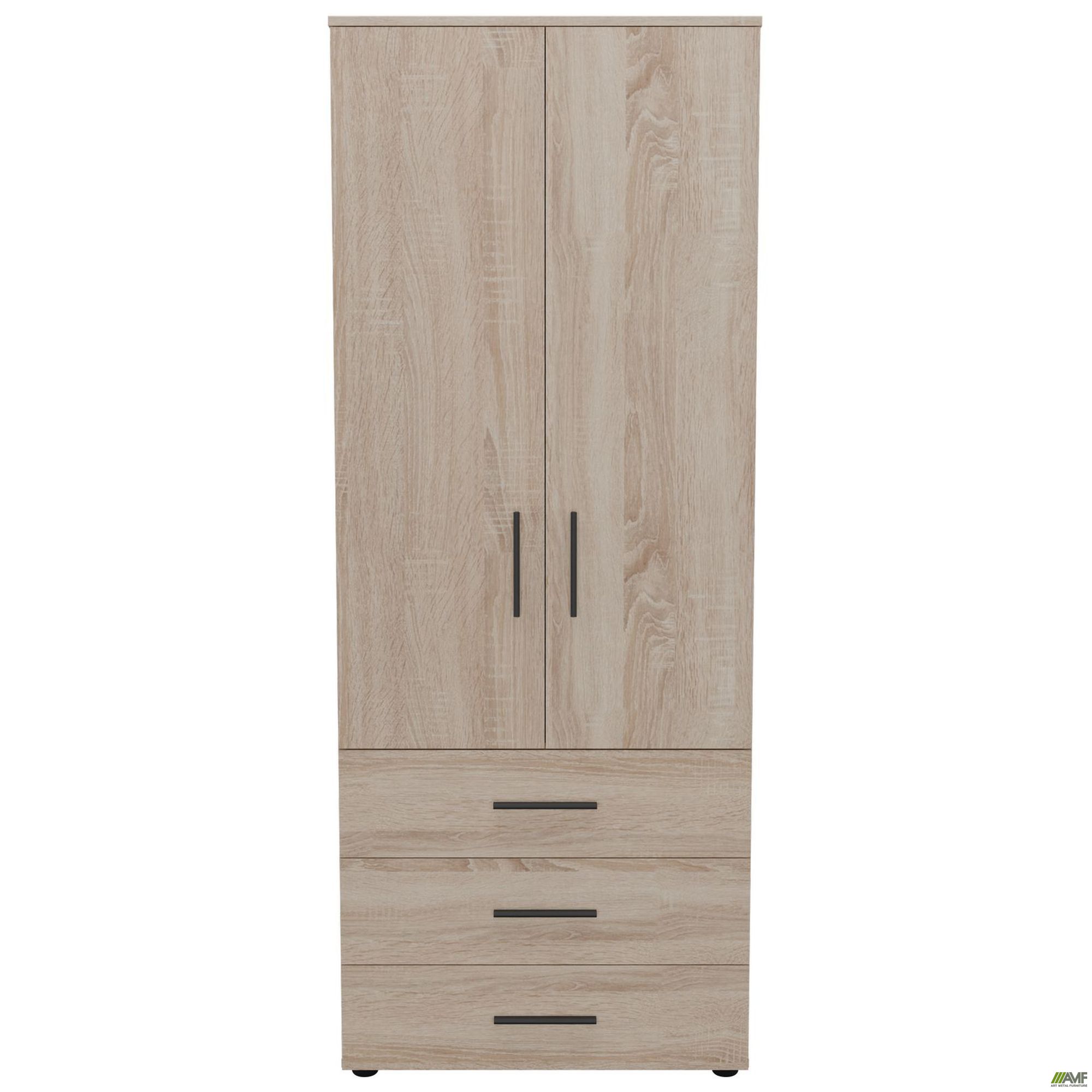 Фото 2 - Шафа гардеробна City 2-х дверна 3 шухляди (760х500х1930Н) Дуб Сонома Фото 2 - Шафа гардеробна City 2-х дверна 3 шухляди (760х500х1930Н) Дуб Сонома