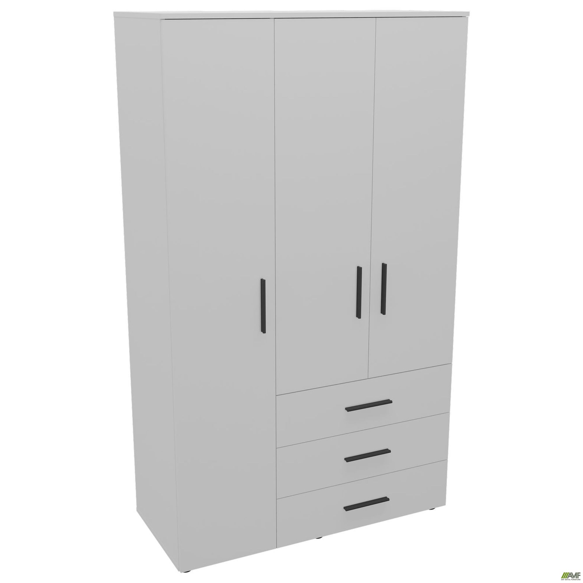 Фото 1 - Шафа гардеробна City 3-х дверна 3 шухляди ліва (1120х500х1930Н) Білий Фото 1 - Шафа гардеробна City 3-х дверна 3 шухляди ліва (1120х500х1930Н) Білий