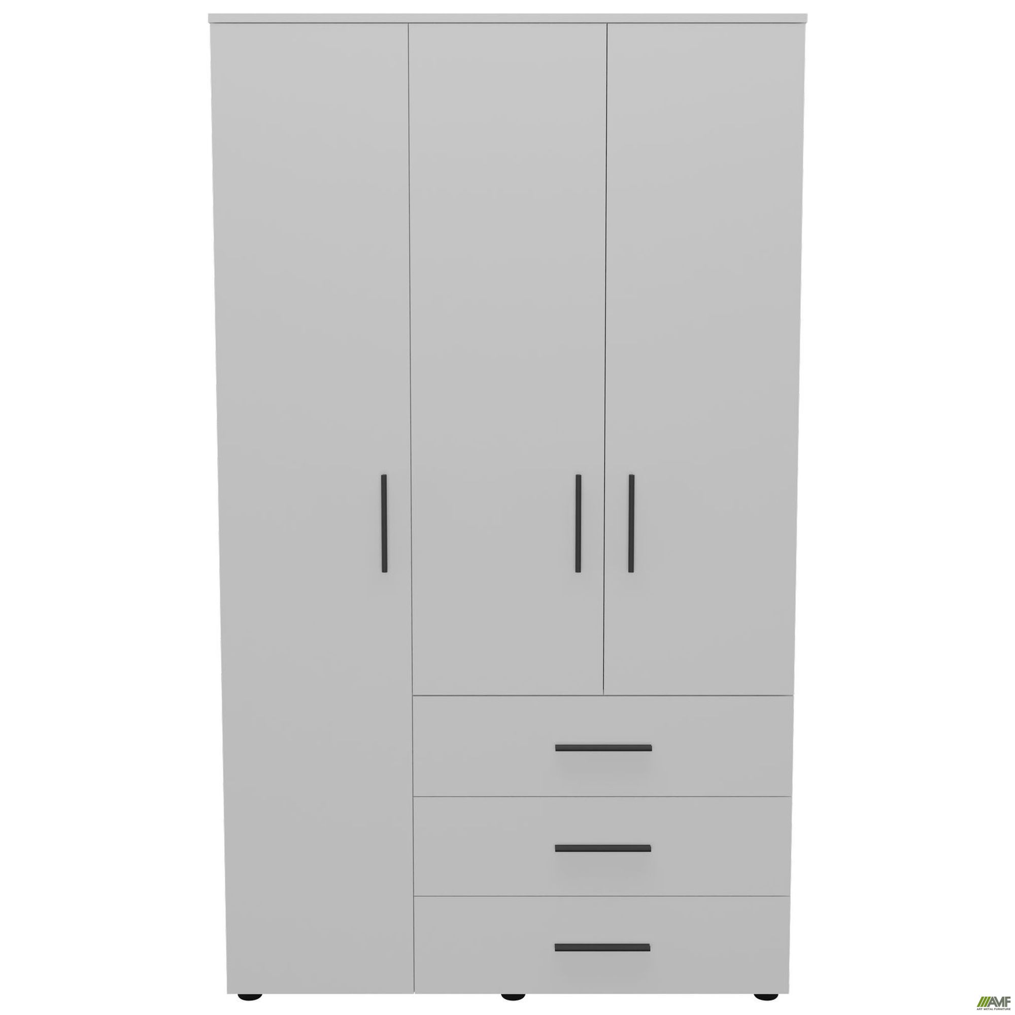 Фото 2 - Шафа гардеробна City 3-х дверна 3 шухляди ліва (1120х500х1930Н) Білий Фото 2 - Шафа гардеробна City 3-х дверна 3 шухляди ліва (1120х500х1930Н) Білий