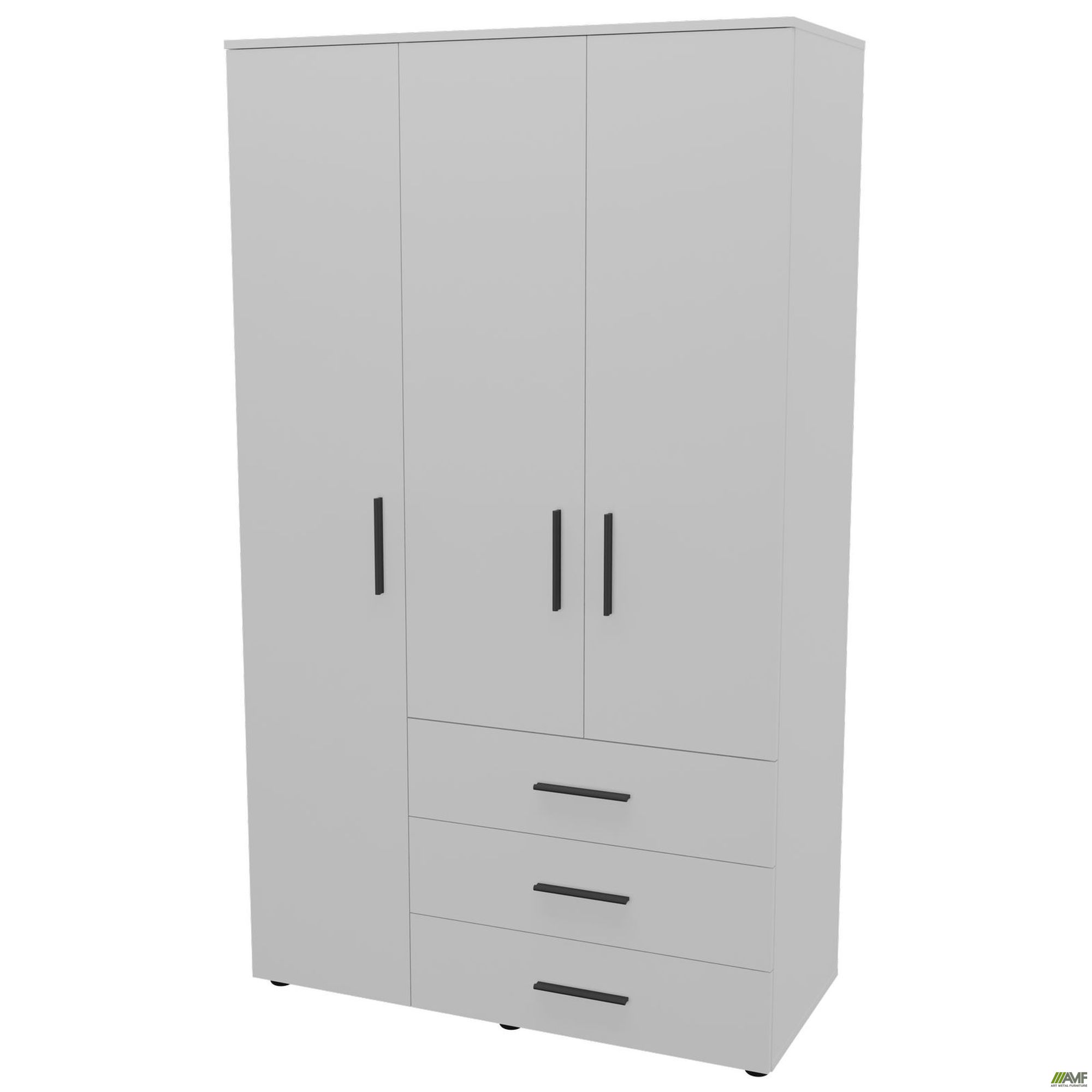 Фото 3 - Шафа гардеробна City 3-х дверна 3 шухляди ліва (1120х500х1930Н) Білий Фото 3 - Шафа гардеробна City 3-х дверна 3 шухляди ліва (1120х500х1930Н) Білий