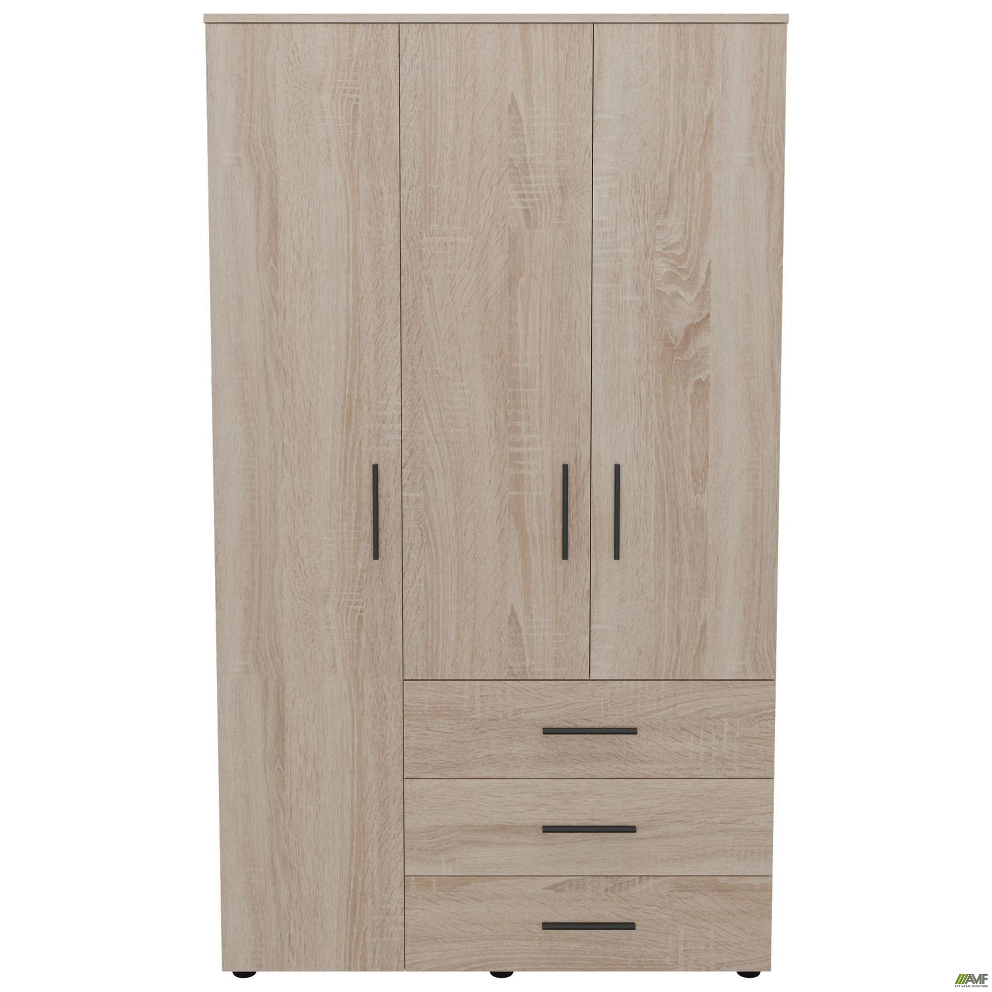 Фото 2 - Шафа гардеробна City 3-х дверна 3 шухляди ліва (1120х500х1930Н) Дуб Сонома Фото 2 - Шафа гардеробна City 3-х дверна 3 шухляди ліва (1120х500х1930Н) Дуб Сонома