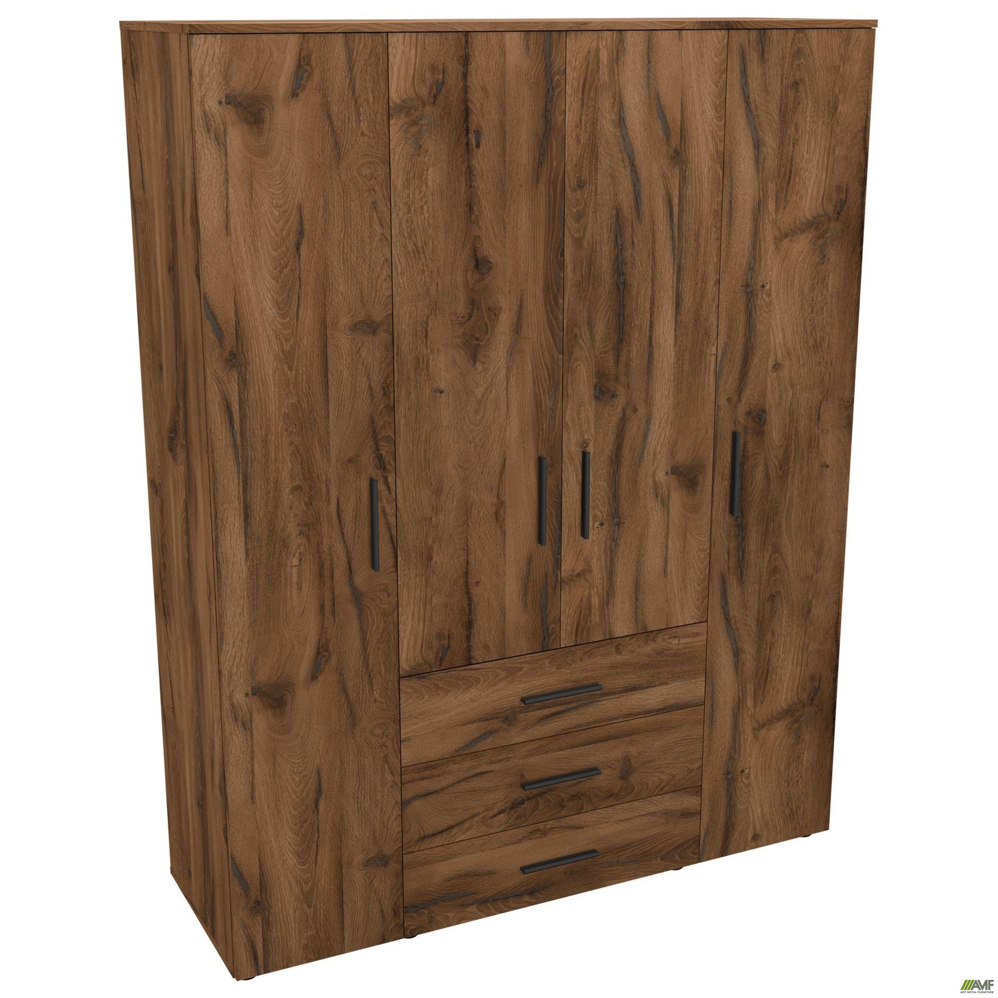 Фото 1 - Шкаф гардеробный City 4-х дверный 3 ящика (1500х500х1930Н) Дуб Ливорно Фото 1 - Шкаф гардеробный City 4-х дверный 3 ящика (1500х500х1930Н) Дуб Ливорно