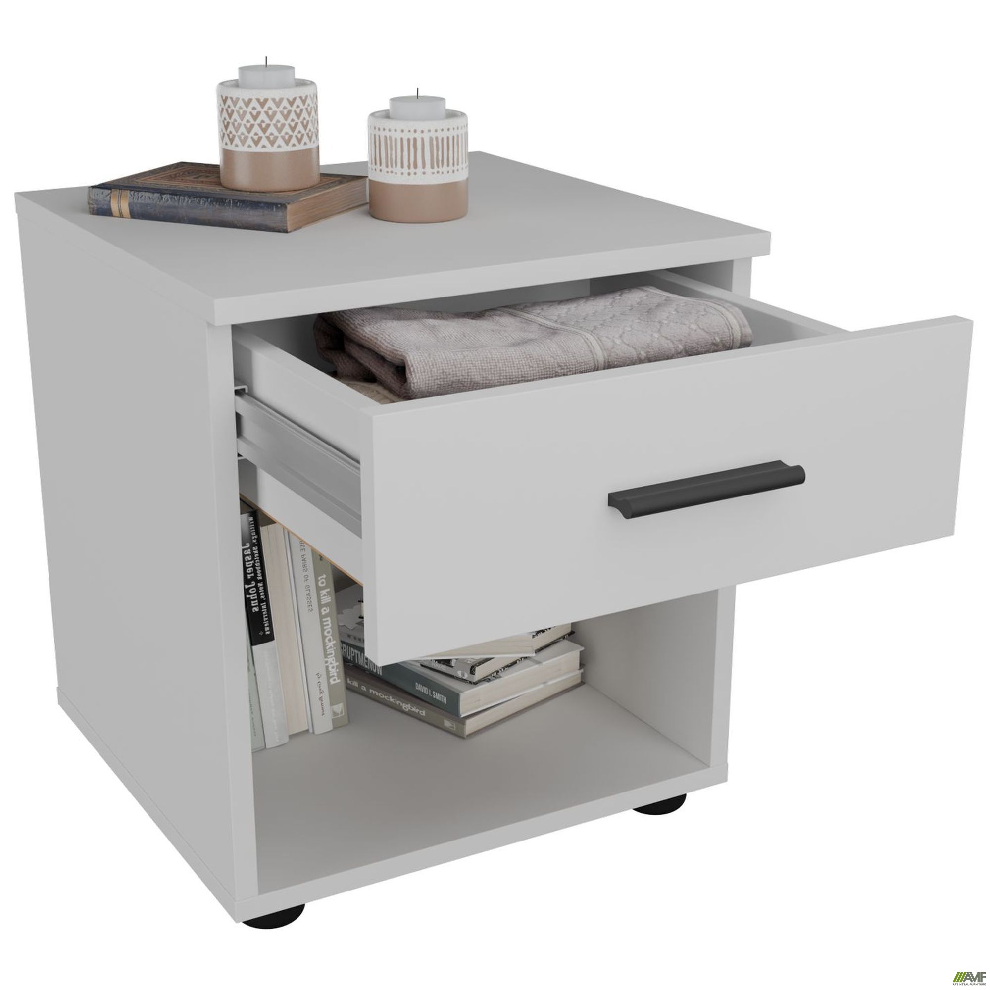 Фото 4 - Тумба приліжкова City одна шухляда (400х400х450Н) Білий Фото 4 - Тумба приліжкова City одна шухляда (400х400х450Н) Білий