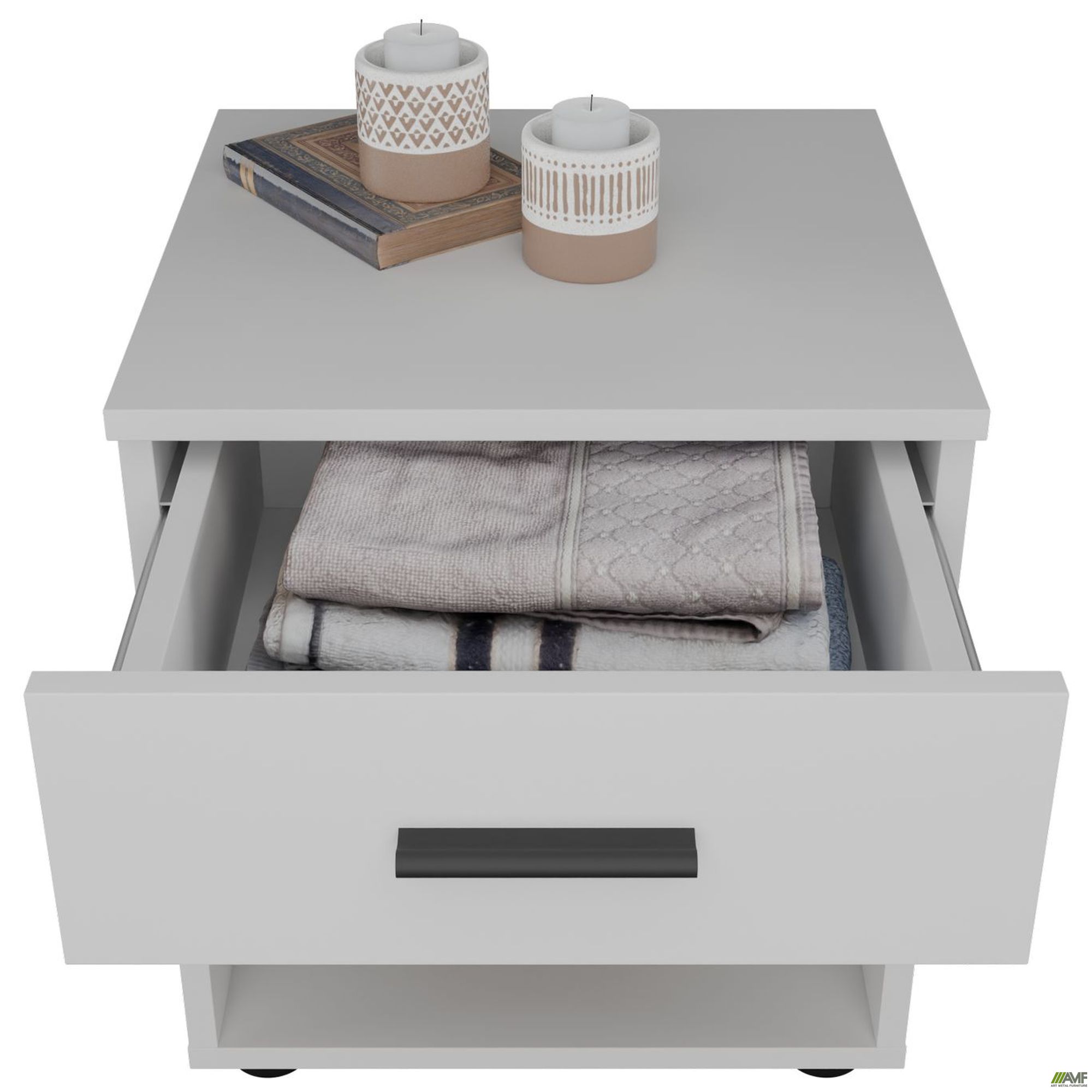 Фото 5 - Тумба приліжкова City одна шухляда (400х400х450Н) Білий Фото 5 - Тумба приліжкова City одна шухляда (400х400х450Н) Білий