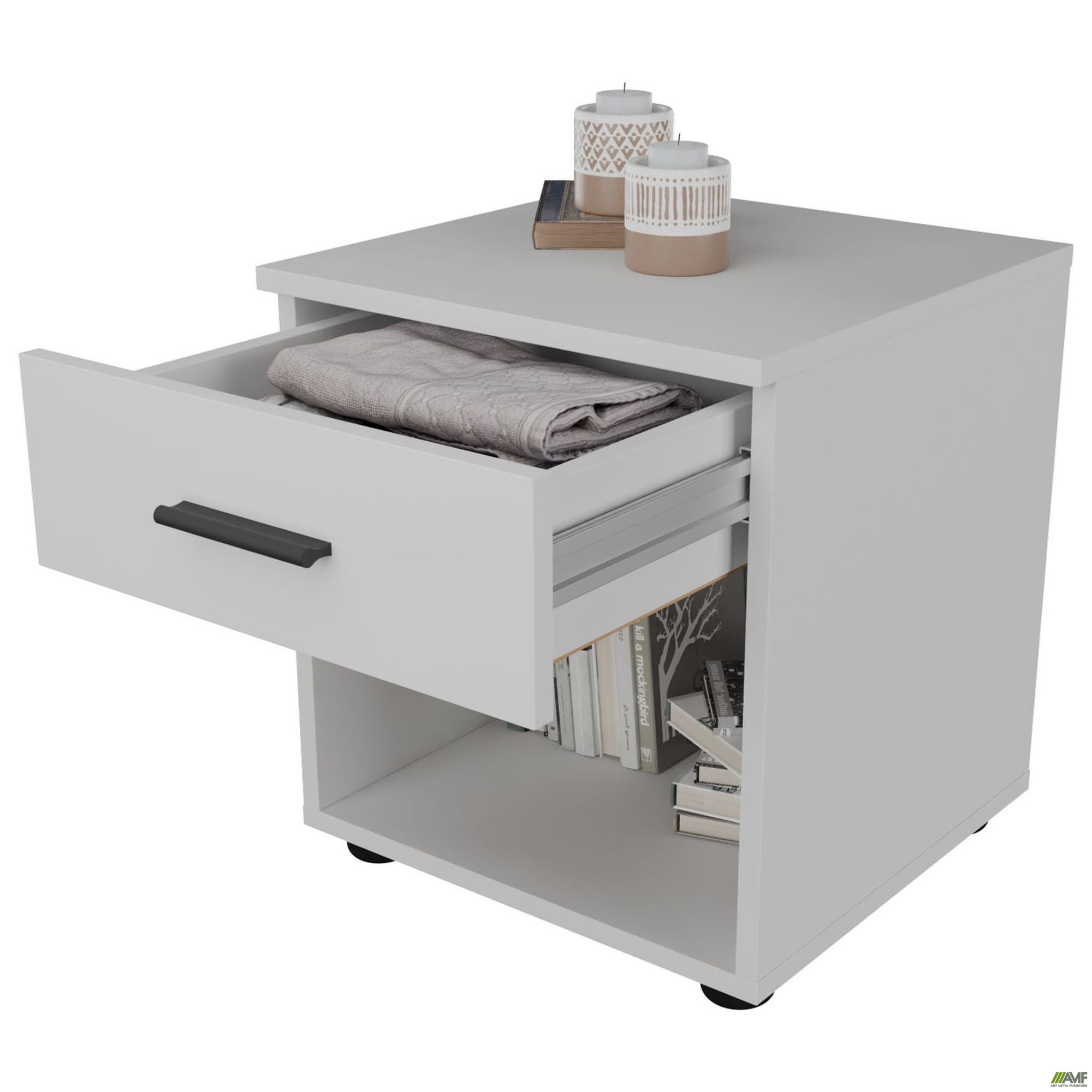 Фото 6 - Тумба приліжкова City одна шухляда (400х400х450Н) Білий Фото 6 - Тумба приліжкова City одна шухляда (400х400х450Н) Білий