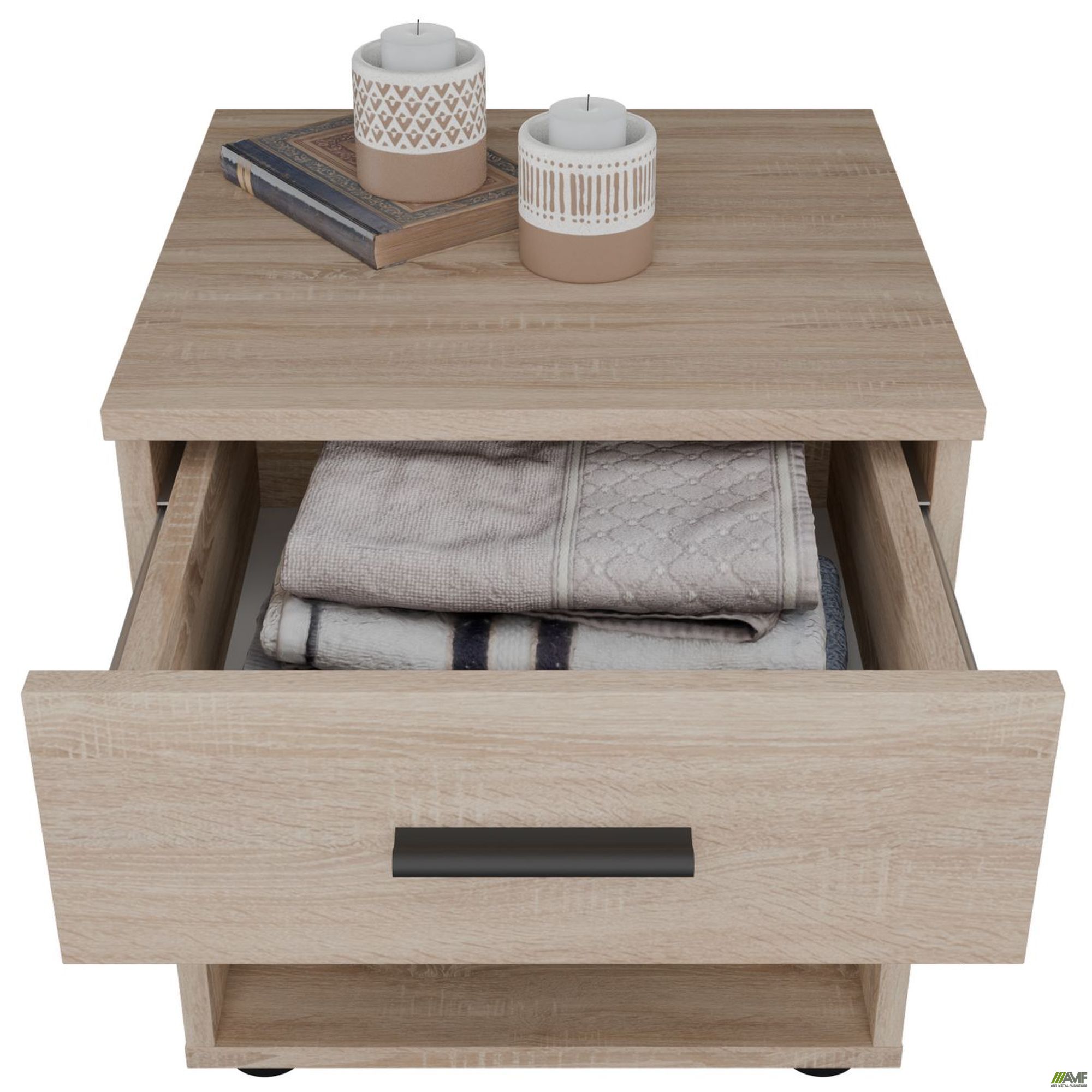 Фото 5 - Тумба приліжкова City одна шухляда (400х400х450Н) Дуб Сонома Фото 5 - Тумба приліжкова City одна шухляда (400х400х450Н) Дуб Сонома