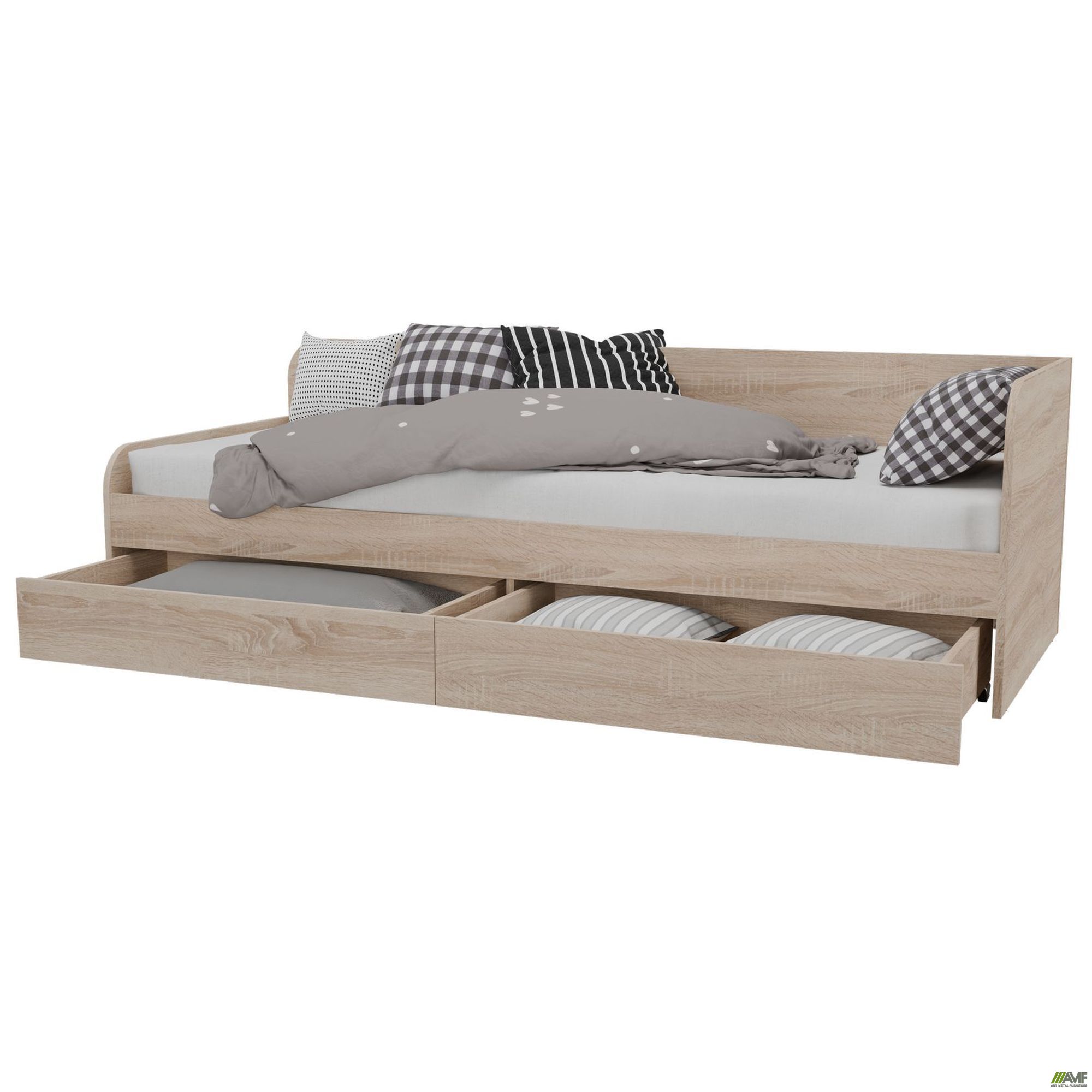 Фото 12 - Ліжко односпальне City дві шухляди під матрац 1900х800 Дуб Сонома Фото 12 - Ліжко односпальне City дві шухляди під матрац 1900х800 Дуб Сонома