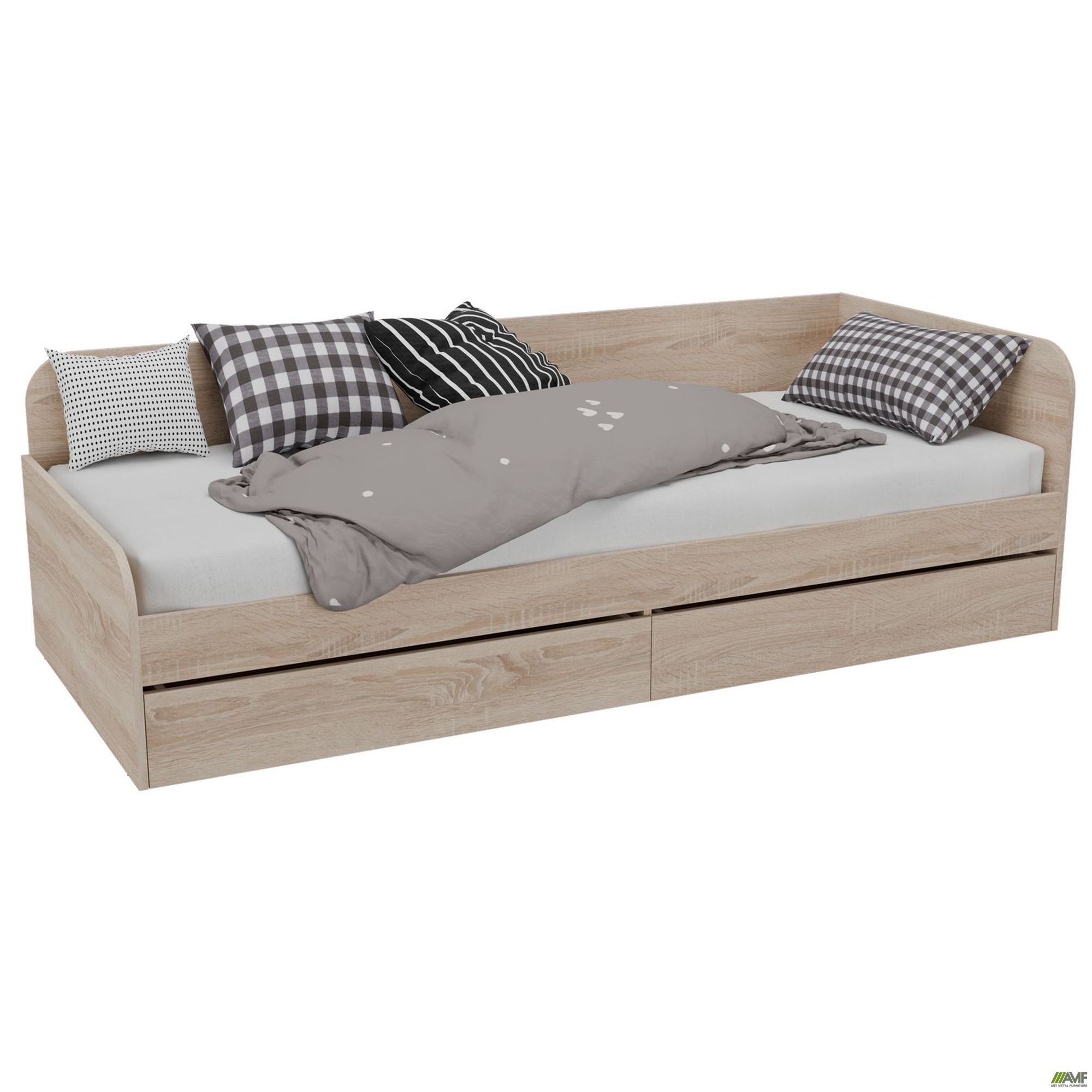 Фото 7 - Ліжко односпальне City дві шухляди під матрац 1900х800 Дуб Сонома Фото 7 - Ліжко односпальне City дві шухляди під матрац 1900х800 Дуб Сонома