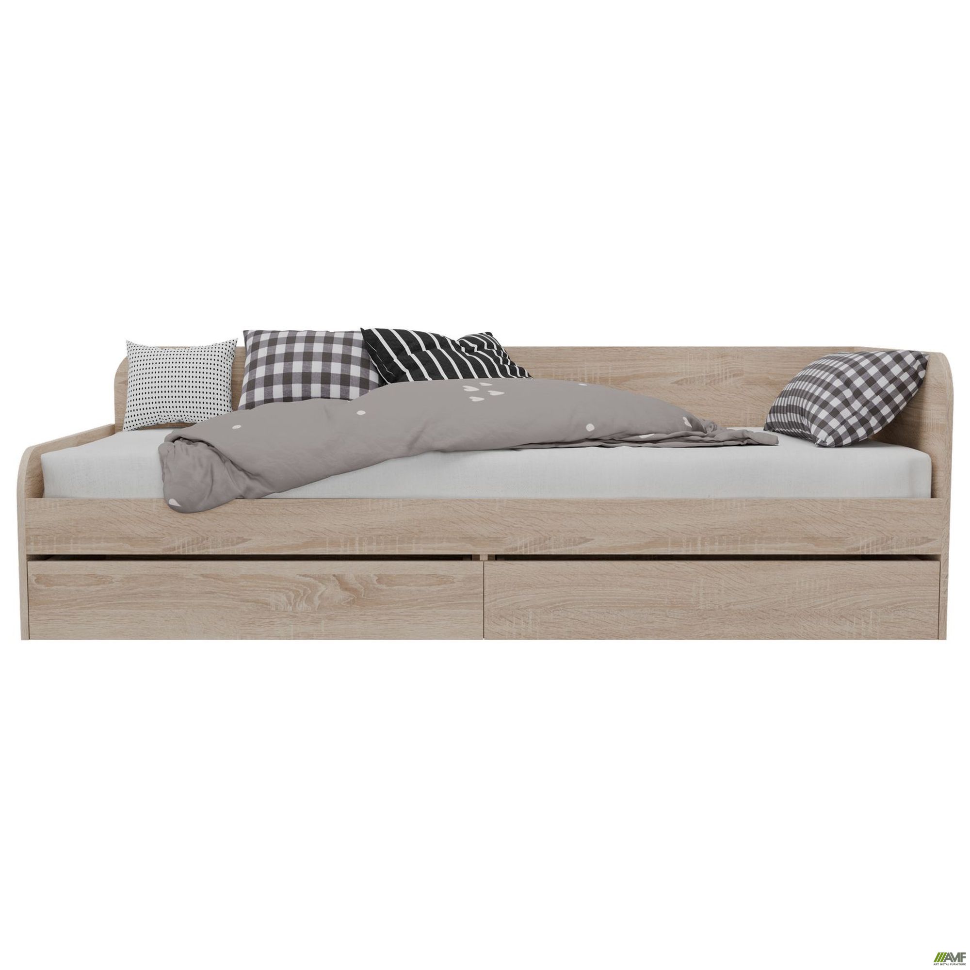 Фото 8 - Ліжко односпальне City дві шухляди під матрац 1900х800 Дуб Сонома Фото 8 - Ліжко односпальне City дві шухляди під матрац 1900х800 Дуб Сонома