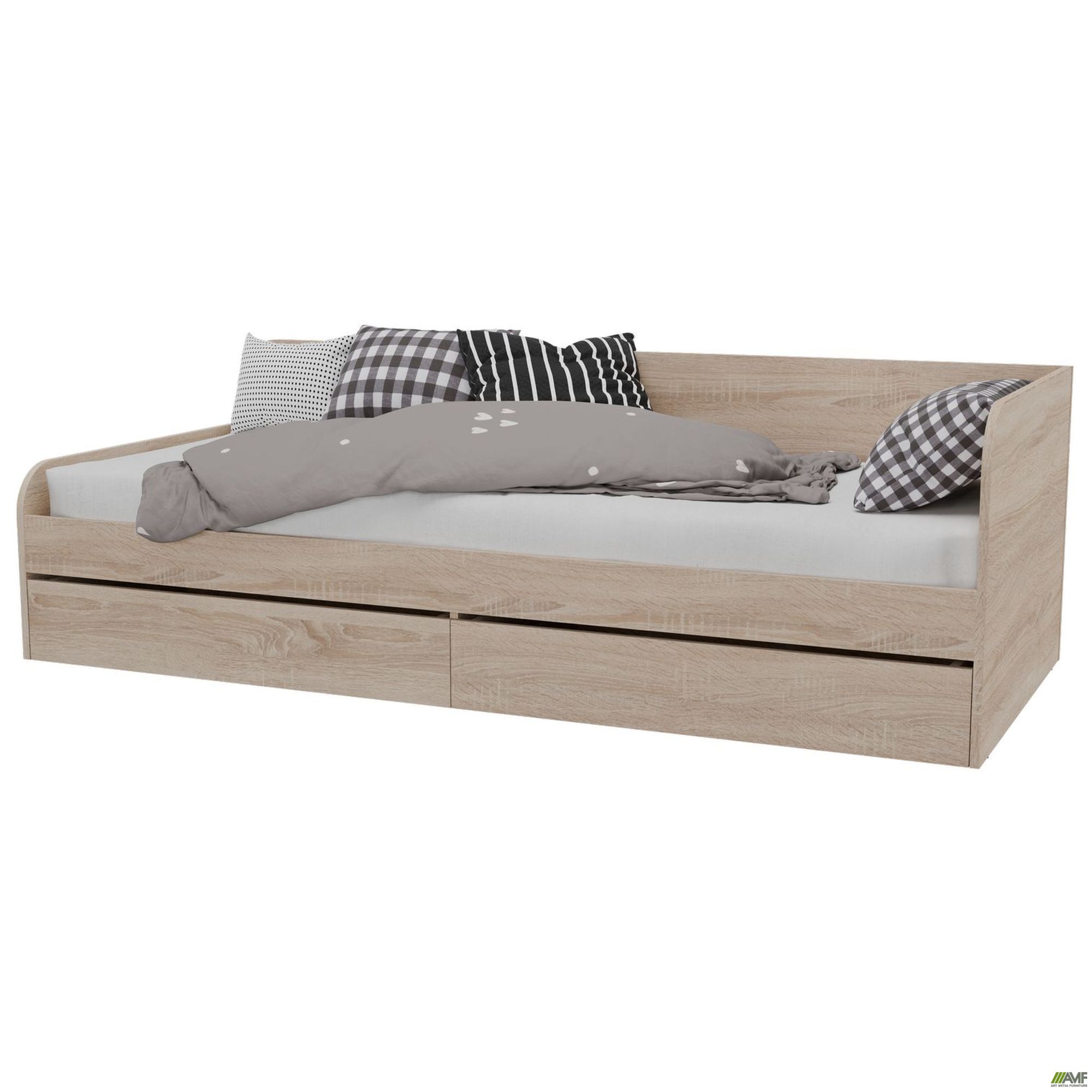 Фото 9 - Ліжко односпальне City дві шухляди під матрац 1900х800 Дуб Сонома Фото 9 - Ліжко односпальне City дві шухляди під матрац 1900х800 Дуб Сонома