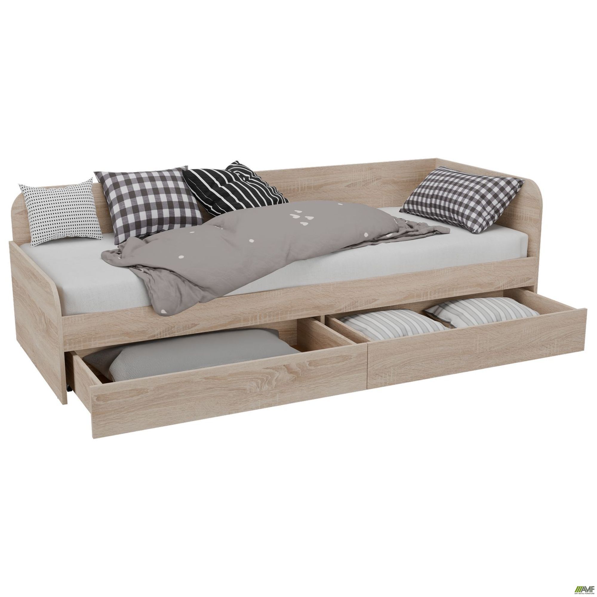 Фото 10 - Ліжко односпальне City дві шухляди під матрац 1900х800 Дуб Сонома Фото 10 - Ліжко односпальне City дві шухляди під матрац 1900х800 Дуб Сонома