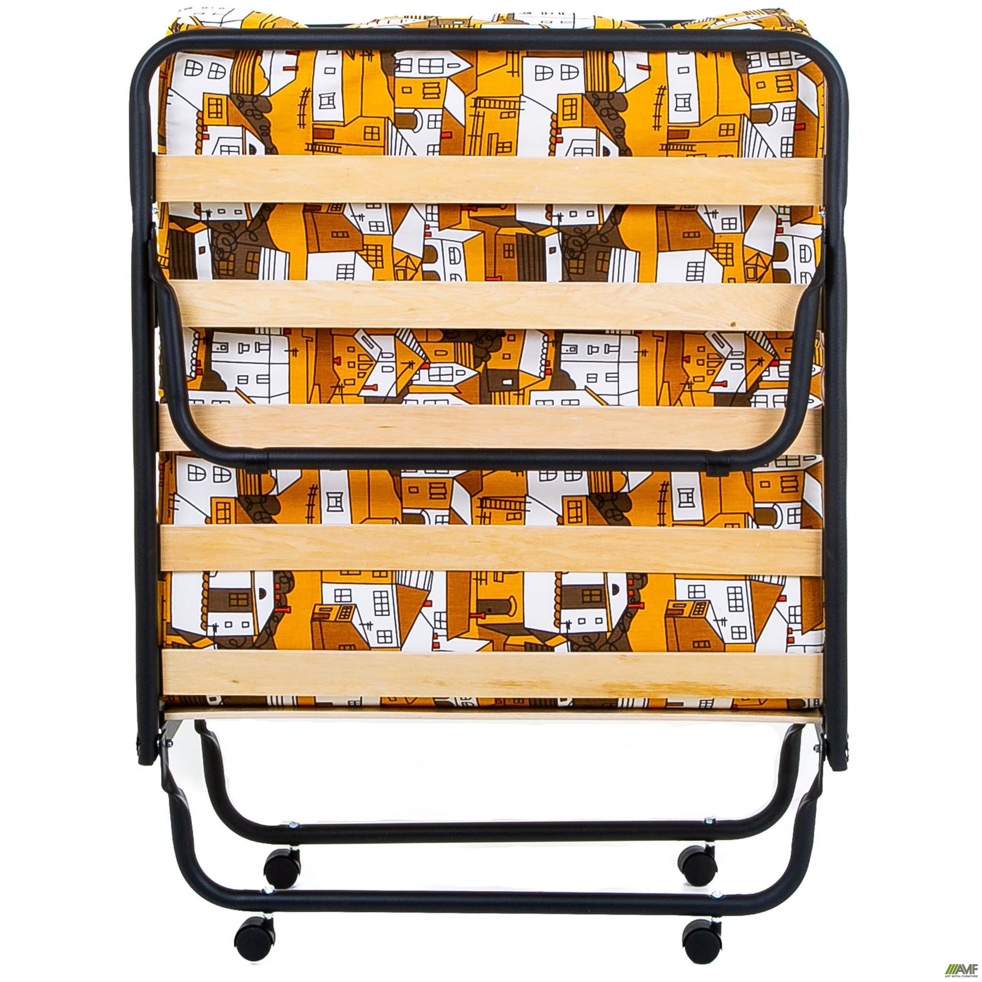 Фото 2 - Раскладушка Классик черная с матрасом 1900*800 City brown Фото 2 - Раскладушка Классик черная с матрасом 1900*800 City brown