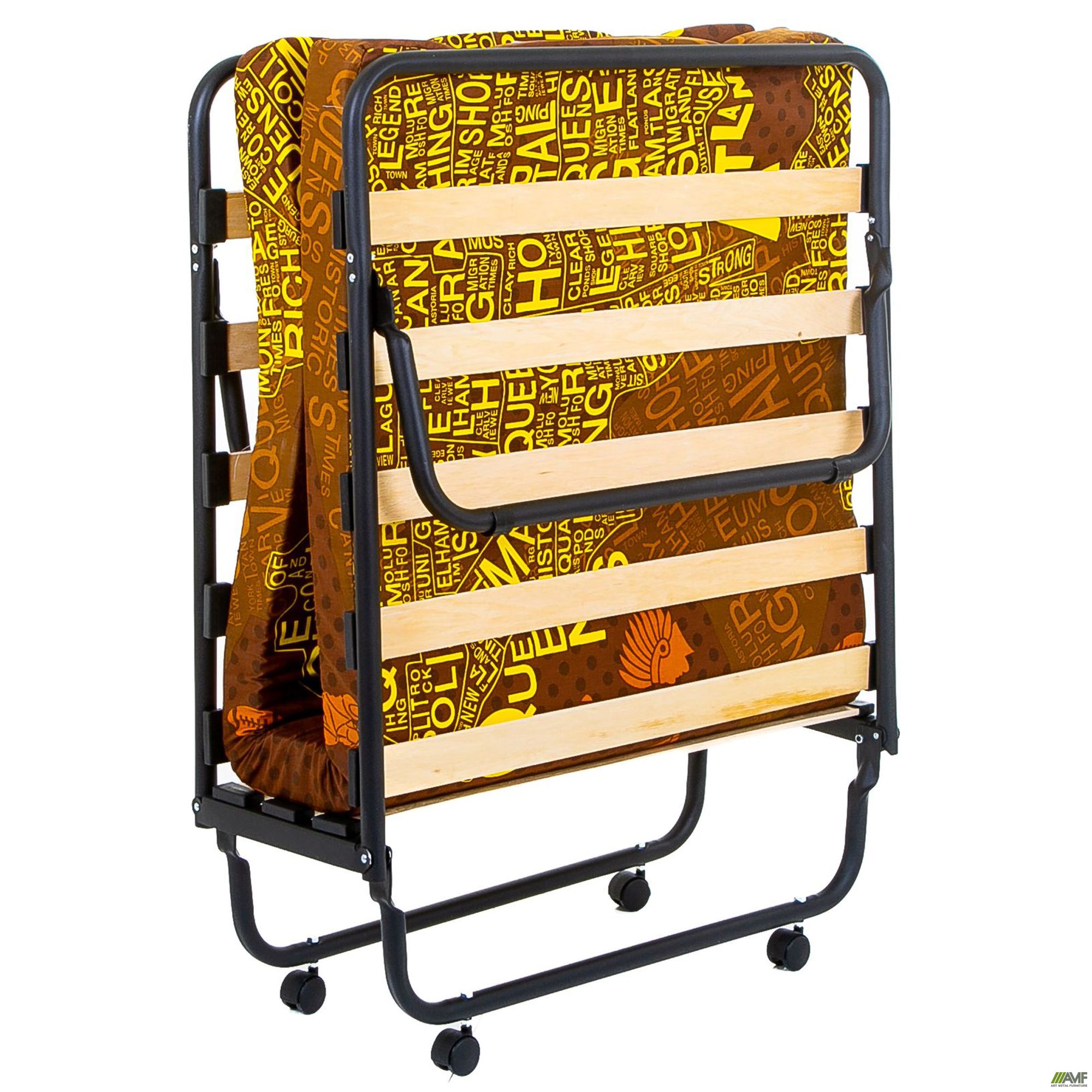 Фото 1 - Раскладушка Классик черная с матрасом 1900*800 State brown Фото 1 - Раскладушка Классик черная с матрасом 1900*800 State brown