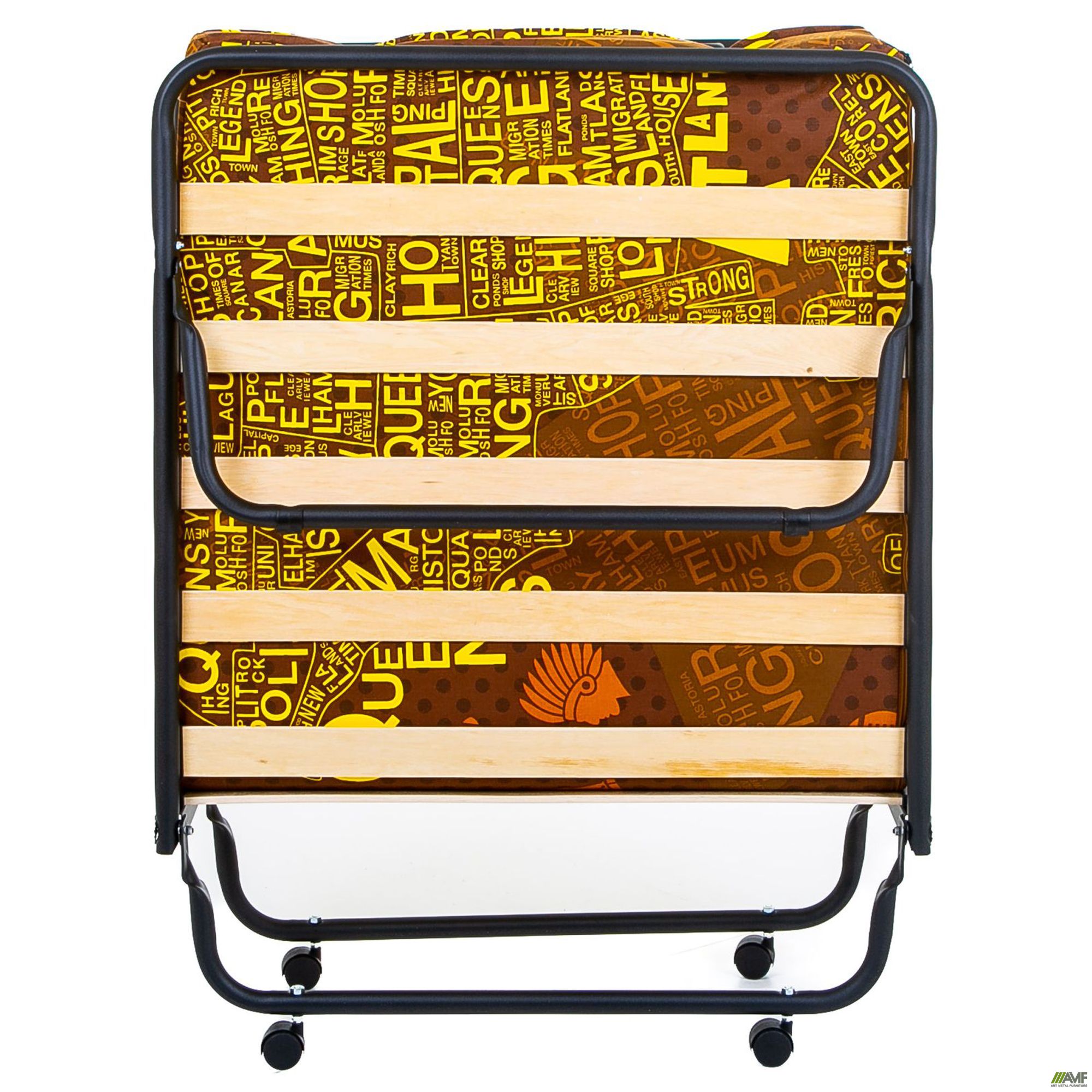 Фото 2 - Раскладушка Классик черная с матрасом 1900*800 State brown Фото 2 - Раскладушка Классик черная с матрасом 1900*800 State brown