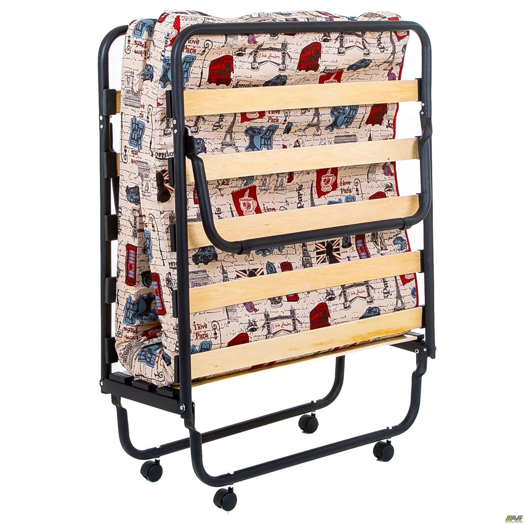 Фото 1 - Раскладушка Классик черная с матрасом 1900*800 Газетка Н-11 (Брит) Фото 1 - Раскладушка Классик черная с матрасом 1900*800 Газетка Н-11 (Брит)