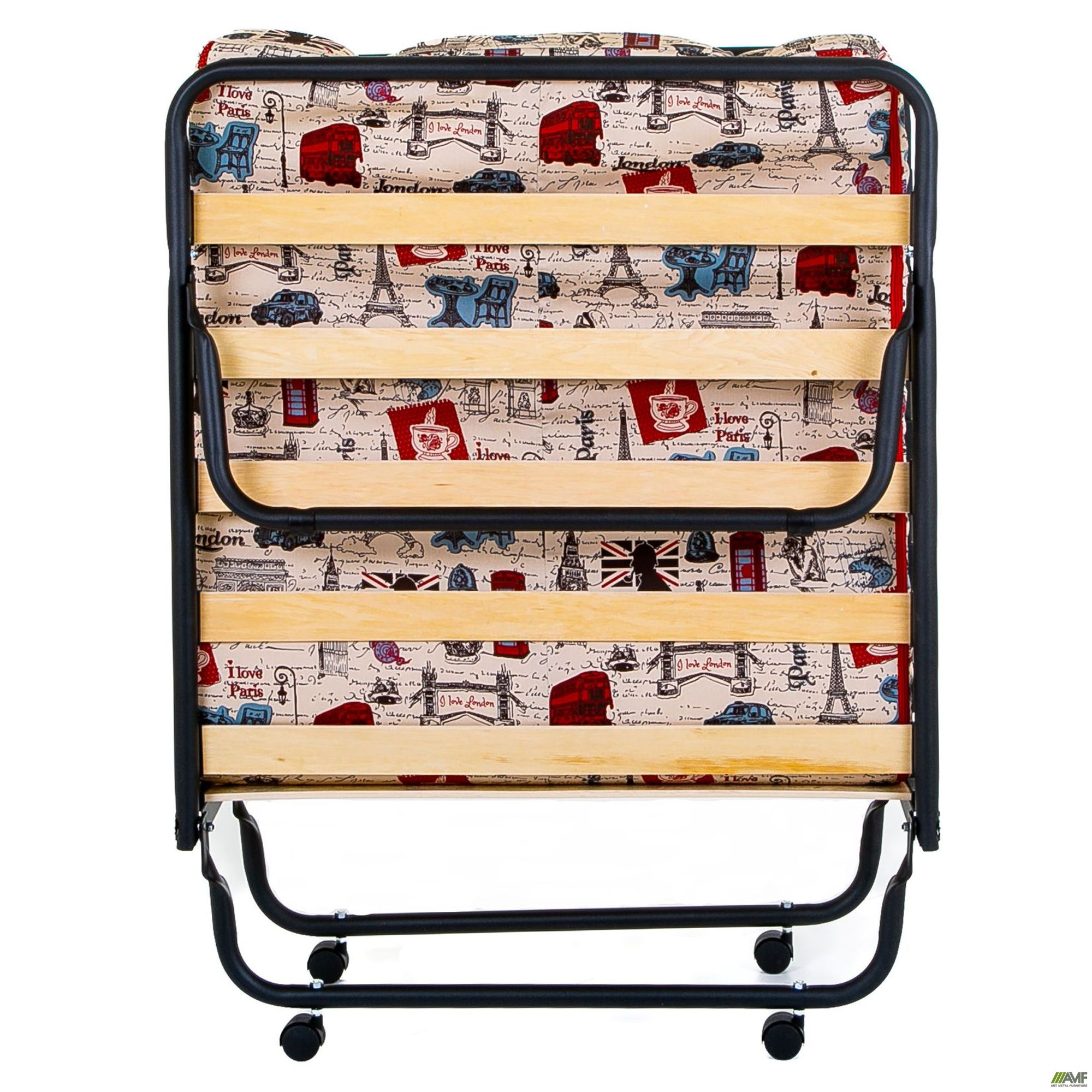 Фото 2 - Раскладушка Классик черная с матрасом 1900*800 Газетка Н-11 (Брит) Фото 2 - Раскладушка Классик черная с матрасом 1900*800 Газетка Н-11 (Брит)