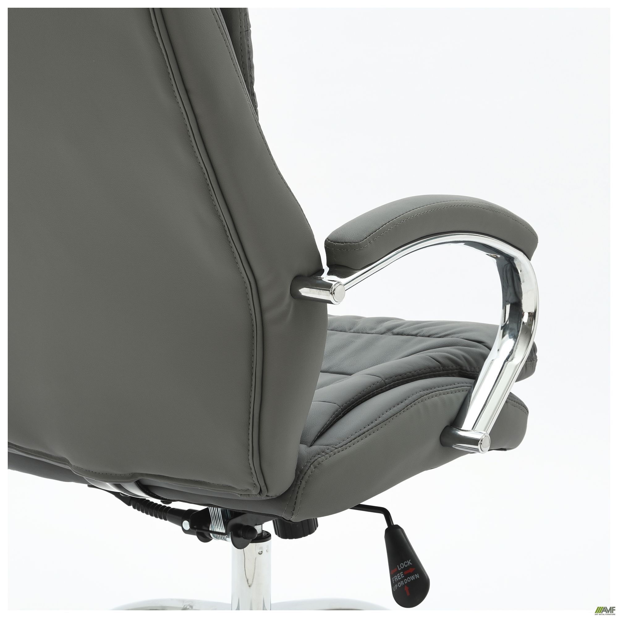 Фото 12 - Кресло Valencia , механизм Anifix, кожзам серый Фото 12 - Кресло Valencia , механизм Anifix, кожзам серый