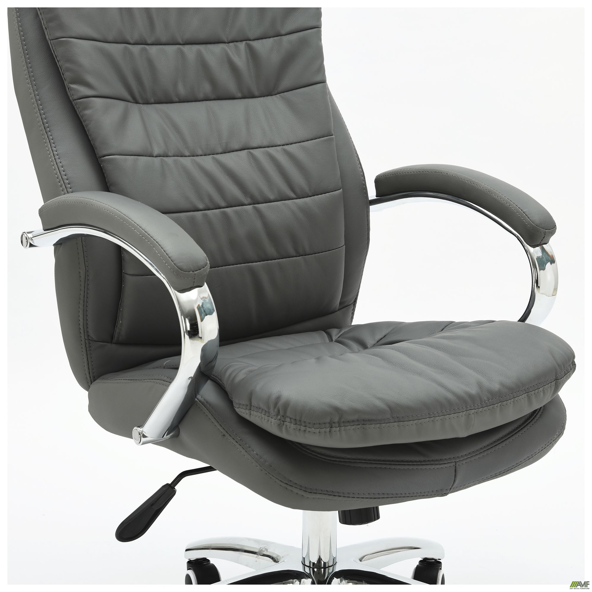 Фото 7 - Кресло Valencia , механизм Anifix, кожзам серый Фото 7 - Кресло Valencia , механизм Anifix, кожзам серый