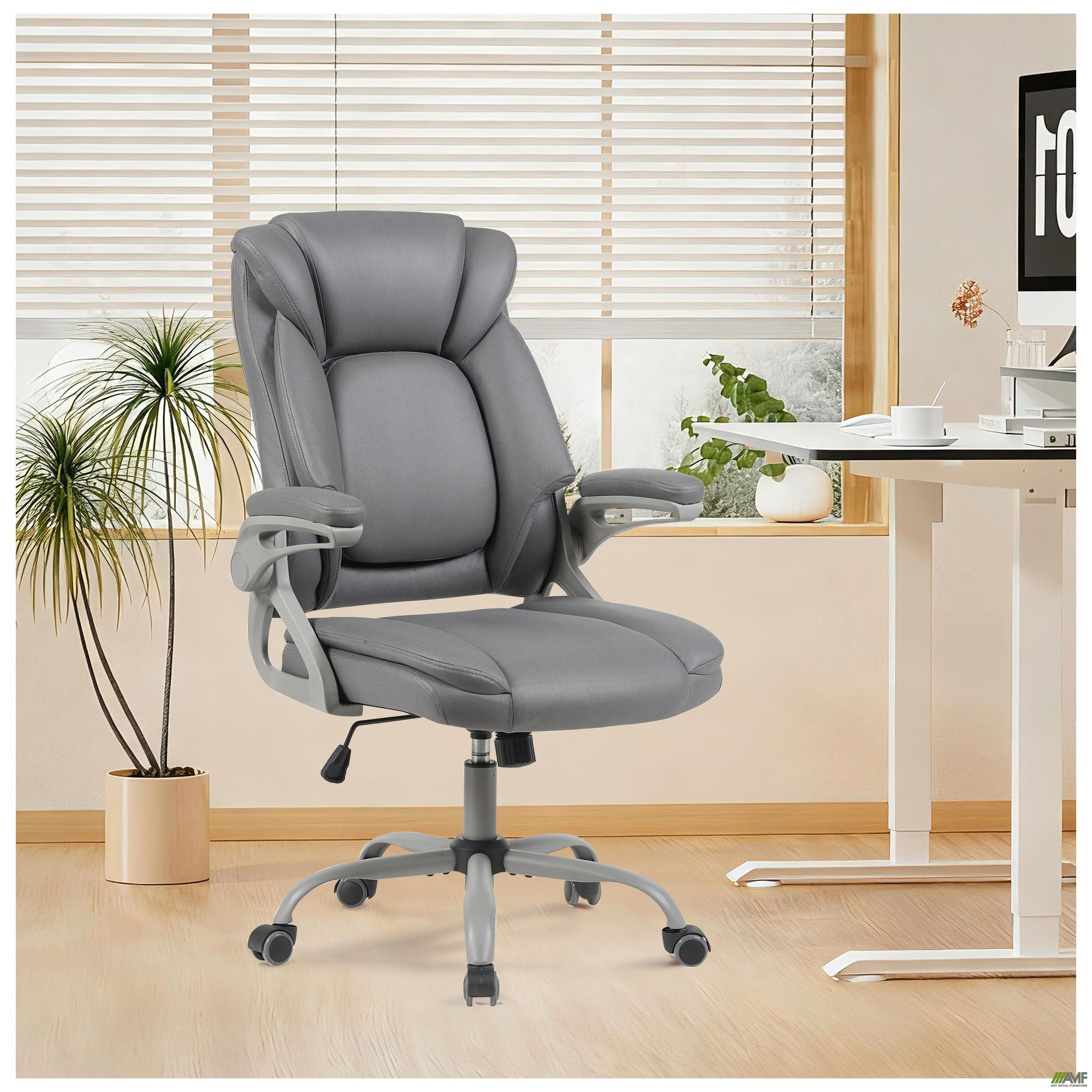 Фото 10 - Кресло руководителя West ткань серая Фото 10 - Кресло руководителя West ткань серая