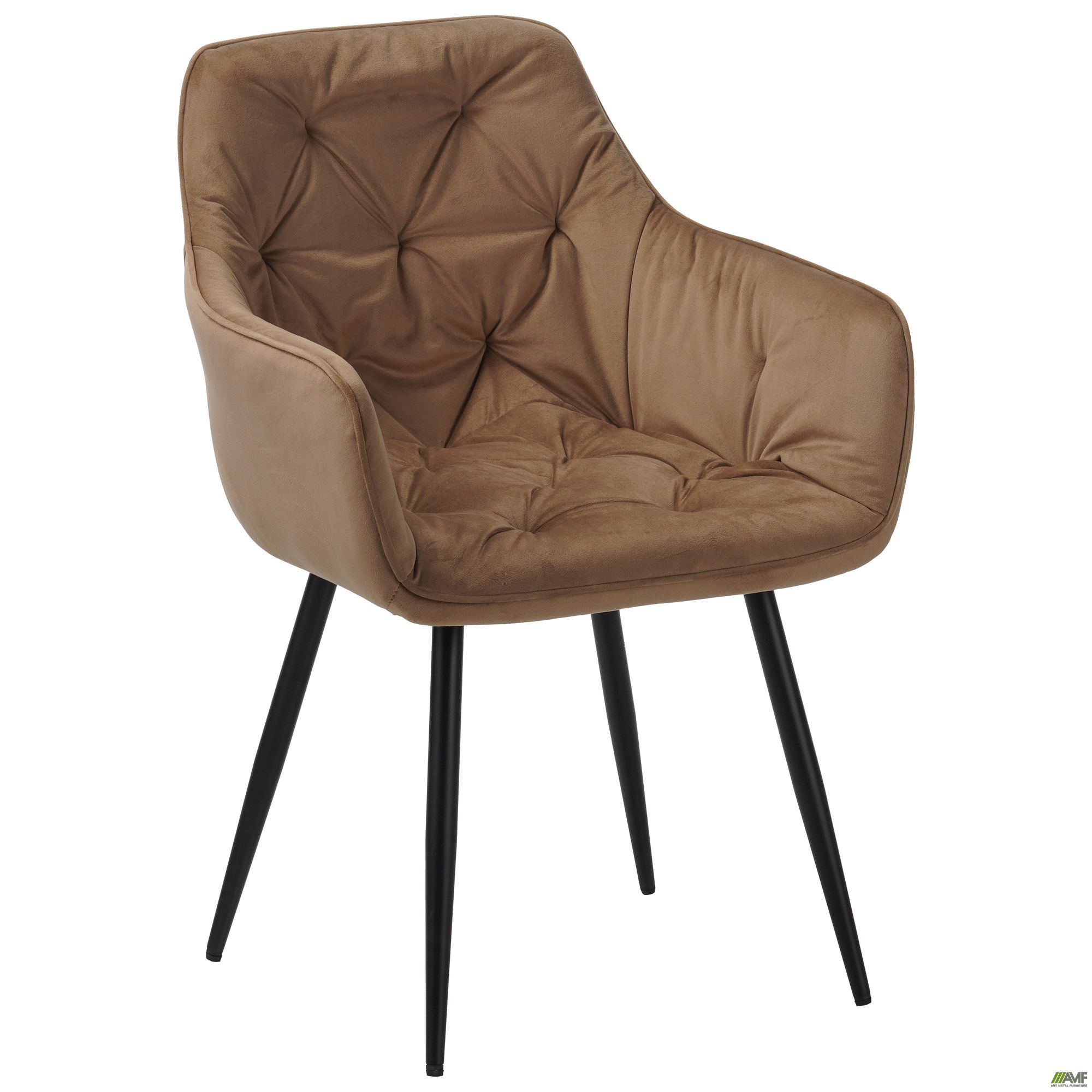 Фото 1 - Кресло Liana черный/вельвет кофейный Фото 1 - Кресло Liana черный/вельвет кофейный