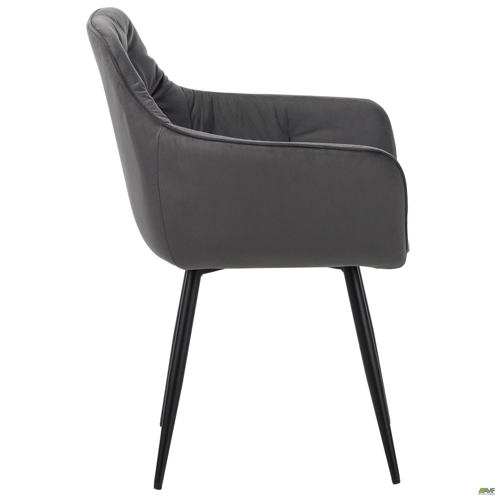 Фото 3 - Кресло Liana черный/вельвет темно-серый Фото 3 - Кресло Liana черный/вельвет темно-серый